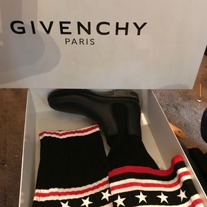 Givenchy thigh high rain boots.